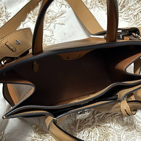 Lanvin Bogey Top Handle Bag Small Sahara/Wood NEW - Picture 10 of 14